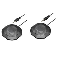 2Pcs 360 Omnidirectional 3.5mm Desktop Microphone compatible for Computers Laptops Audio Recording Communication