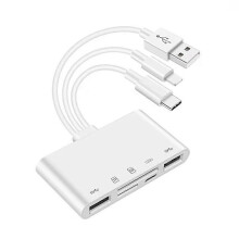 OTG USB-kameran monimuistisovitin Micro-SD TF-kortinlukijasarjalle iPhonelle iPadille Apple 13 -muuntimelle