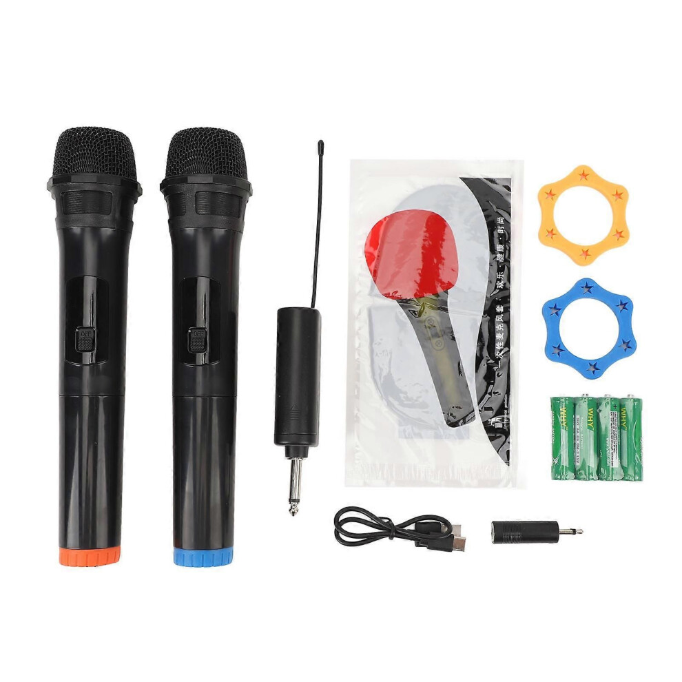 2Pcs Wireless Microphone Metal Noise Reduction Uhf Handheld Dynamic Mic Set With Receiver For Karaoke Singing Speech Stage Performance 9152359532372