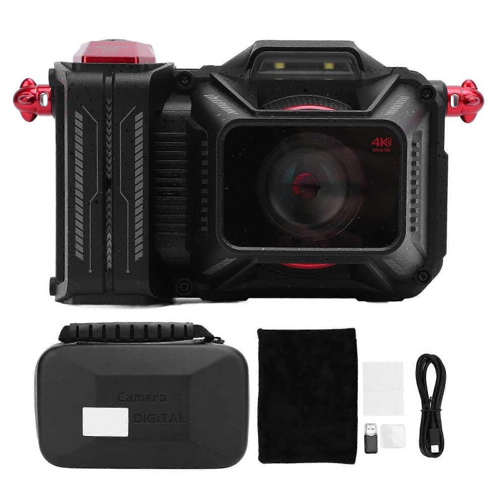 70Mp 4K Dslr Camera With 50X Digital Zoom, 3.5-Inch Tft Screen, Electronic Flash, Timer, Loop Recording, 2500Mah Battery 9152359535168