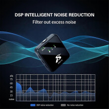 SX63 One to Two Intelligent Noise Reduction Wireless Lavalier Microphone with Charging Case for Live