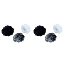 6PCS Furry Windscreen Muff for K1 K9 Lavalier Mic Wireless Collar Clip Microphone Windproof Cover for Outdoor Use