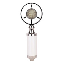 Professional Condenser Wired Vintage Recording Studio Microphone for Live Broadcast White