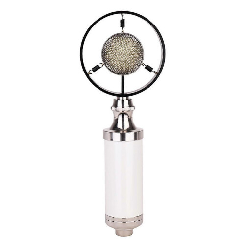 Professional Condenser Wired Vintage Recording Studio Microphone for Live Broadcast White