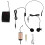 Set di microfoni wireless con microfono lavalier e ricevitore UHF compatibile con 1