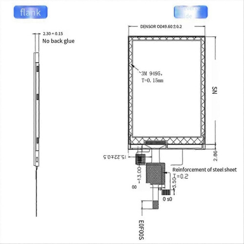 Έγχρωμη οθόνη TFT LCD 2,8 ιντσών με σειριακή θύρα SPI