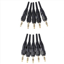 10Pcs 3.5mm 1/8 Inch Stereo Screw Audio Lock Connector for for D11/V1/P03 Microphone Spare Plug Adap
