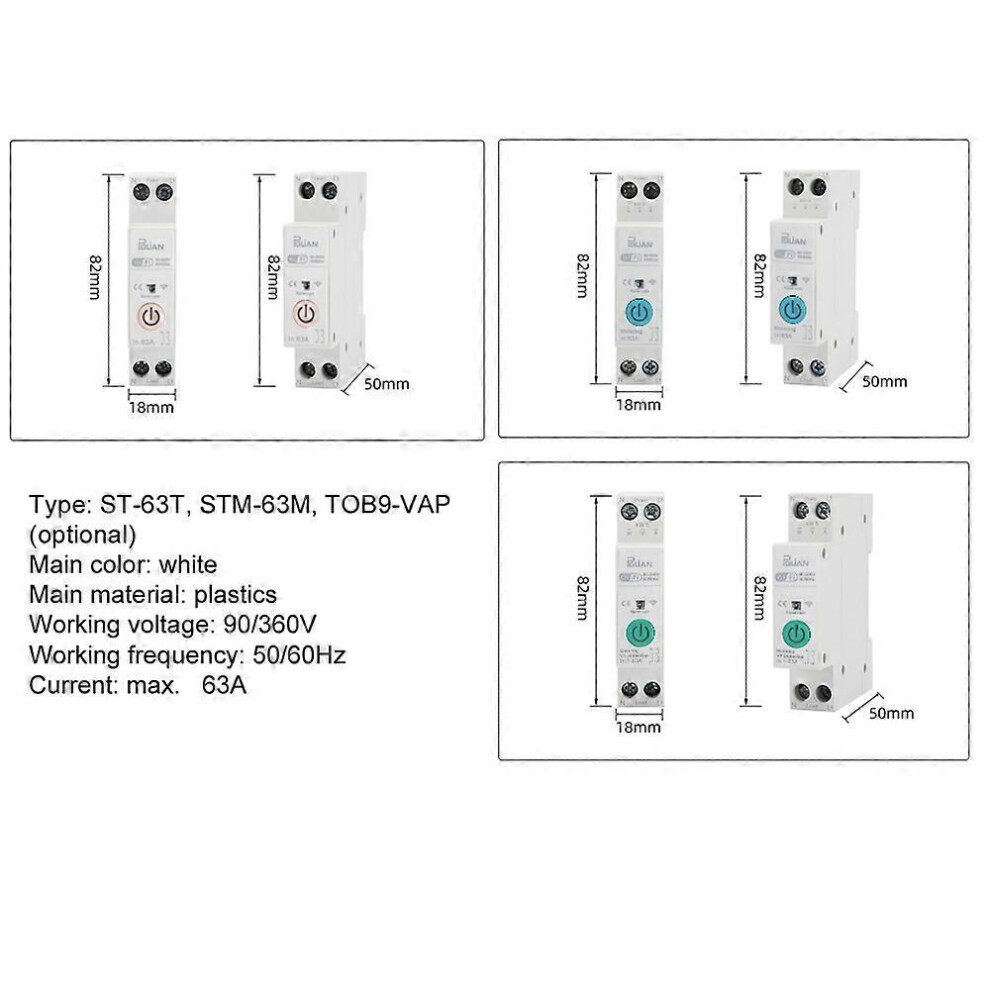 Tuya Wifi Intelligent Switch Portable Home Automation Diy Breaker Timing Control Voice Control Switch Compatible With Assistant And Alexa 9152359553681