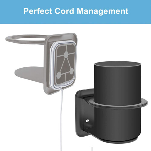 Cozycase Wall Mount Shelf Hanger Holder Stand for Ech (2nd / 3rd Generation) Ech Plus (2nd Generation) and Google Home- A Space-Saving Solution - Bla 2