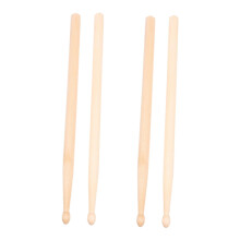 2 Pairs Maple Drumsticks Durable Lightweight Wooden Sticks for Adults Practice and Performance