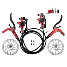 TANKE MTB Bike Hydraulic Disc Brake Set 160mm Rotors Oil Calliper Plate Front Rear Mountain Bicycle Clamp 22.2mm Handle A Pillar