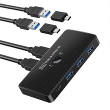 Adattatore switch USB 3.0 Switcher USB 3.0 2 ingressi 4 uscite Switch USB Switcher KVM Condivisione