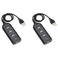 USB Hub 2.0 Multi-USB High Speed Hub Splitter 4-Port USB Hub Adapter compatible Laptop Receiver Computer Ac