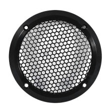 Aluminum Car Tweeter Speaker Grill Cover, 3.5 Inch, Full Metal Mesh Grille compatible for Audio Enhancement Black