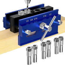 Kit di guida per tasselli autocentranti, blocco di guida per trapano compatibile con fori dritti, 6