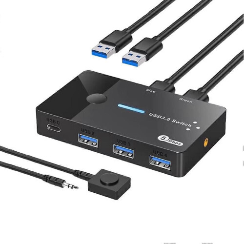 Διακόπτης USB3.0 Διακόπτης KVM 2 σε 4 εξόδους Κοινή χρήση κεντρ