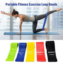 5PCS Sports Exercise Resistance Loop Bands Set Elastic Band Set for Yoga Home Gym Training