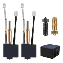 2 kpl 3 Hotend-osaa, täysmetallinen Hotend-ekstruuderin tulostuspääsarja, lämmitinlohko, lämmitysputken