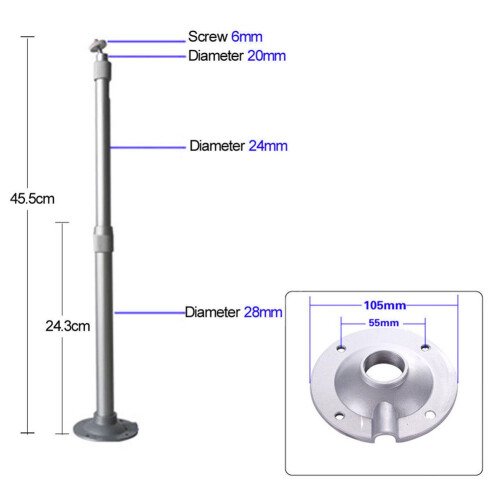 Majome Projector Ceiling Wall Mount Bracket 20-40cm Projector Hanger Holder Wall Support Ceiling Bracket Aluminum Alloy Rotatable Projection Mount Ac 1