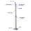 Majome Projector Ceiling Wall Mount Bracket 20-40cm Projector Hanger Holder Wall Support Ceiling Bracket Aluminum Alloy Rotatable Projection Mount Ac 3