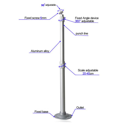 Majome Projector Ceiling Wall Mount Bracket 20-40cm Projector Hanger Holder Wall Support Ceiling Bracket Aluminum Alloy Rotatable Projection Mount Ac 2
