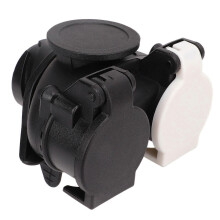 13 Pin to 7 Pin Trailer Plug Adapter, Dual Socket Conversion Adapter for All Trailer Sockets
