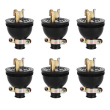 6Pcs 3 Pin Converter Plug USA Type AntiOff 37KW Gasoline Generator Accessories 220V