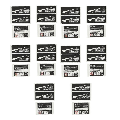 10 σετ ετικετών μπαταρίας ιόντων λιθίου BL1830 18V 5.0Ah, αυτοκόλ