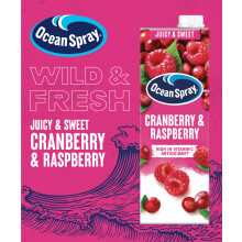 Ocean Spray Cranberry Raspberry Juice Drink 1L Sugar Natural Sweet