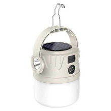 Draagbare campinglantaarn op zonne-energie, dimbaar, oplaadbaar, tentlamp, helder, hangend