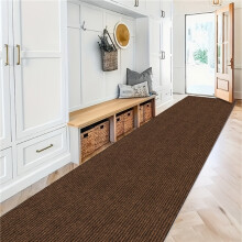 (Brown, 40*300 cm / 31.50*236.22 in) Anti-Slip Hallway Runner Rug - Area Traffic Carpet, Self-Adhesive Wear-Resistant And Cuttable, Suitable for