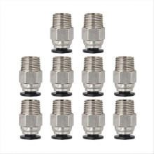PC4-M10 Male Straight Pneumatic PTFE Tube Fitting Connector for 3D Printer for Bowden Tube Fitting