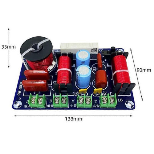 Διαχωριστής συχνότητας 3 δρόμων Hi-Fi Crossover Audiophile Home Theater Ηχε