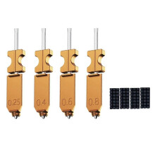 4set Upgraded 0.25&0.4&0.6MM Hotend Kit for Flashforge AD5X Nozzle,All Metal Quick-Detachable Nozzle Kit