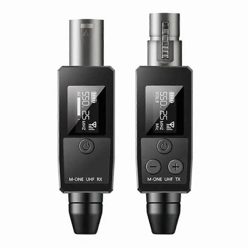 UHF Microphone Transmitter Receiver for 48V Capacitive Microphone