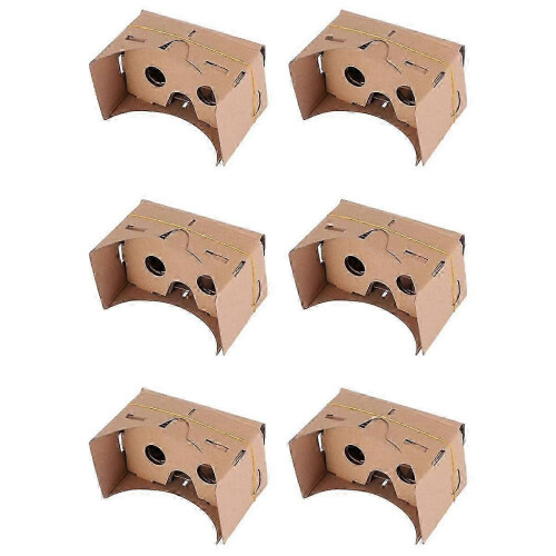 6pcs 6 Inch DIY 3D VR Virtual Reality Glasses Hardboard for Google Cardboard