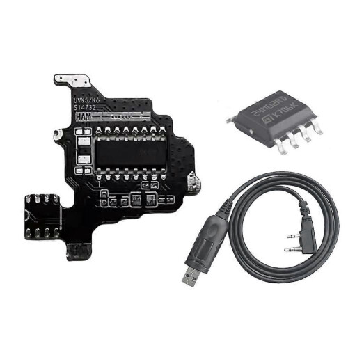 For K5/K6 SI4732 Module+2M ExpansionChip+Programming Cable Shortwave Radio Module Intercom Modification Module