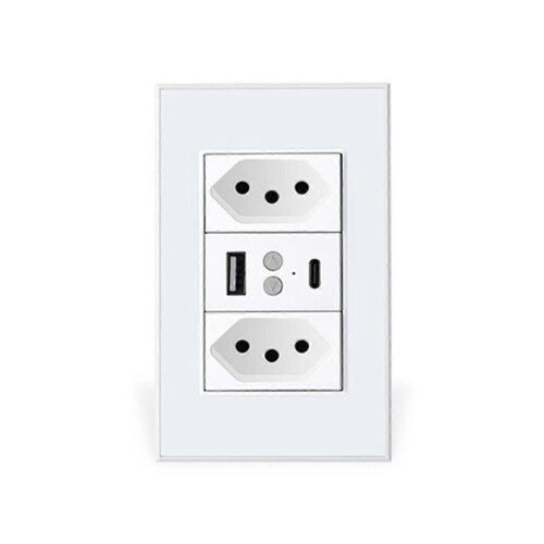 Tuya Zigbee Smart Brazil Socket Switch 10A Switch Socket Support Voice Control TUYA APP for Smart Life