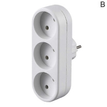 EU Travel Adapter Plug with 3500W Power Outlet Converter for Wall Socket Extension