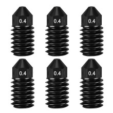 6 Stück 0,4 mm gehärtete Stahldüsen für A1/A1 Mini, Extruder-Hotend-Ersatzdüsen für A1/A1 Mini 3D-Drucker