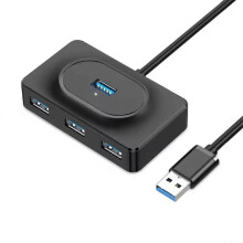 USB 3.0 Hub mit 4 Ports, Splitter-Dockingstation, USB 3.0 High-Speed-Hub für ein bis vier Festplatten