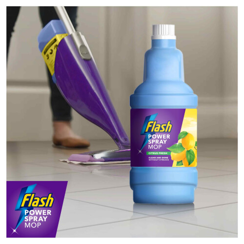 Flash Flash Power Spray Mop Floor Cleaner Multi-Surface Cleaning Liquid Citrus Fresh 5 1