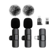 K9 Plug-and-Play Wireless Microphone compatible for Video Recording, Interviews and Noise Reduction Wireless Mini Microphone