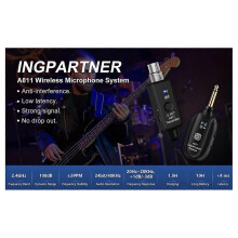 Wireless Transmission System 2.4G Dynamic 48V Condenser Mic