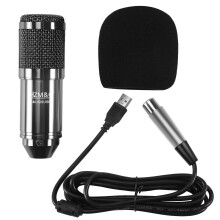 HZM&C Upgraded Bm 800 Usb Condenser Microphone Studio Mic compatible for Computer Recording Karaoke Pc (Black)