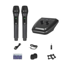 Wireless Microphone Handheld 108 Karaoke Mic with Receiver compatible for Stage Party Show Church School