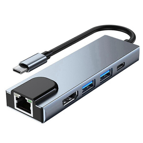 Σταθμός σύνδεσης τύπου C, HUB 5 σε 1, τύπου C σε RJ45, USB3.0, Διαχωρ