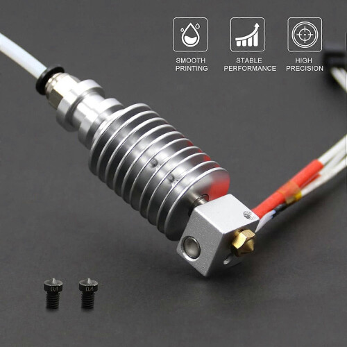 Για Anycubic I3 Mega Hotend 12V με 2PCS σκληρυμένο χάλυβα 0,4mm για ακροφ 1