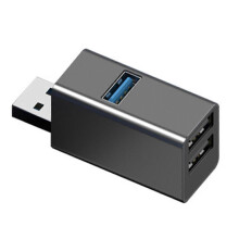 USB Hub Plug Play Data Hub Anti-Interference 3 Ports USB3.0 Expander Sturdy 3-in-1 USB 3.0 Hub Adapter Laptop Accessory