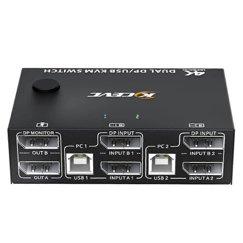 Διακόπτης KVM διπλής οθόνης 8K, Διακόπτης KVM Displayport 1.4 2 οθόν